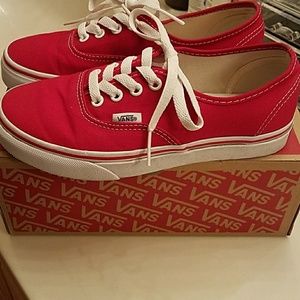 Authentic Red Vans